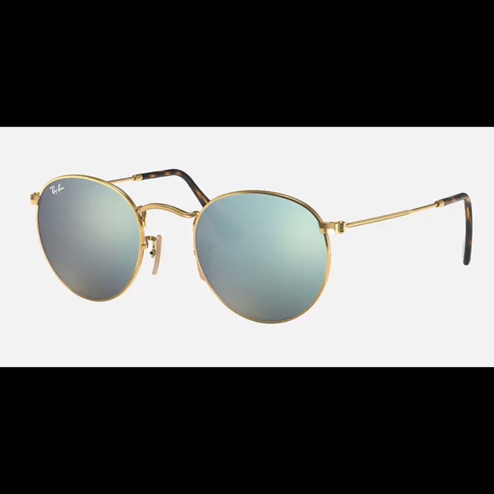 Ray-Ban Round Gold Frame Silver Lense Sunglasses